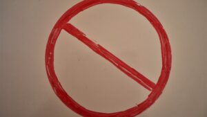 Zeichnung Durchgang verboten