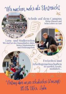 Flyer Pädagogium Baden-Baden Vortrag schulisches Konzept