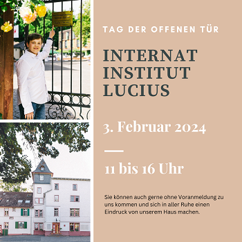 Banner Tag der offenen Tür Internat Lucius