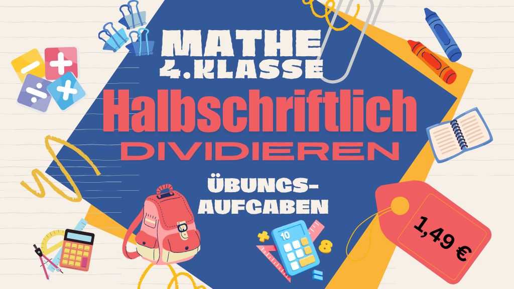 Anzeige Halbschriftl dividieren mit Preisschild