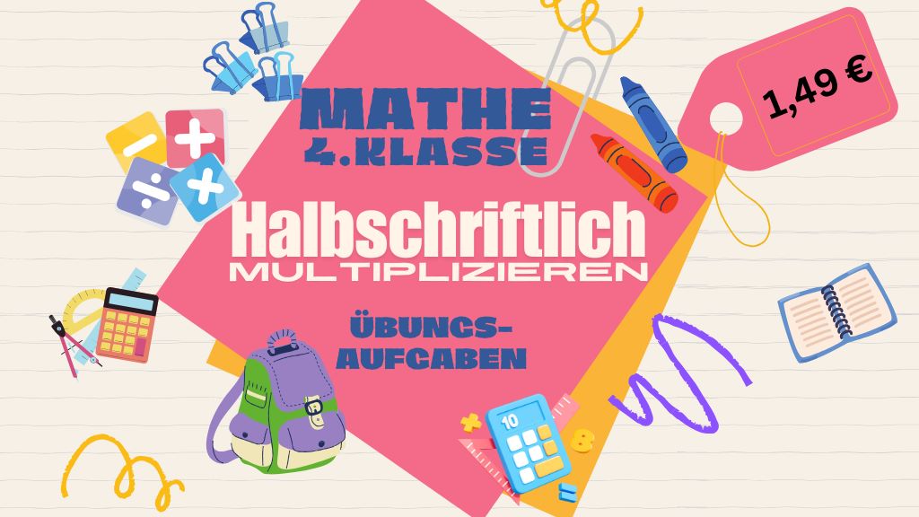 Anzeige Halbschriftlich multiplizieren mit Preis