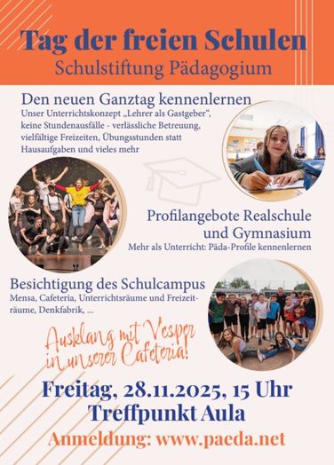 Flyer Pädagogium Baden-Baden Tag der offenen Tür November 2025