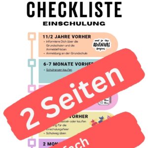 Checkliste Einschulung kostenlos