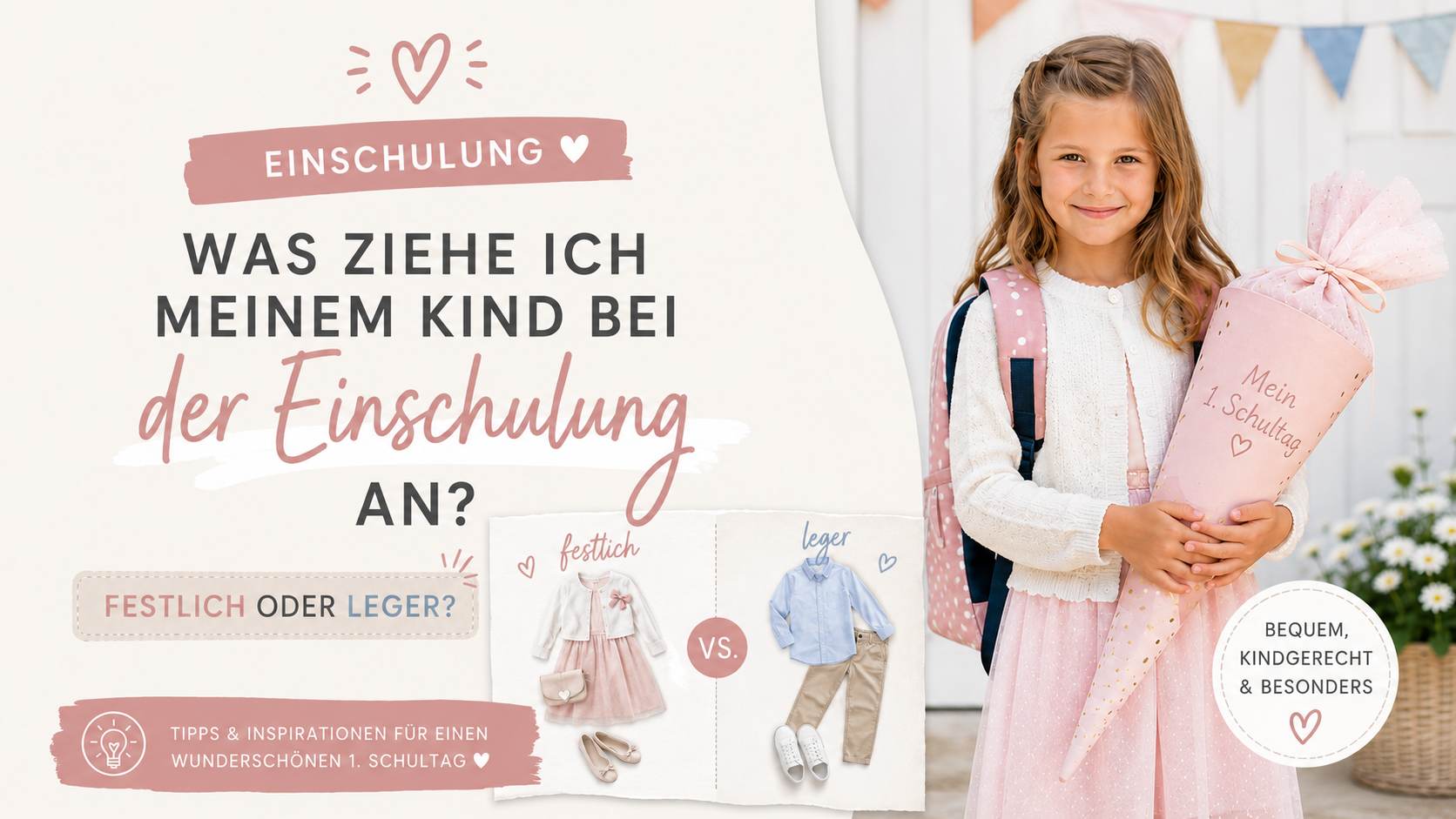 festlich oder leger bei Einschulung