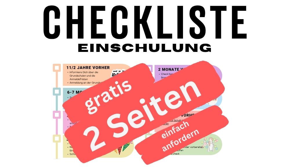 Checkliste Einschulung Checkliste Einschulung 2 Seiten