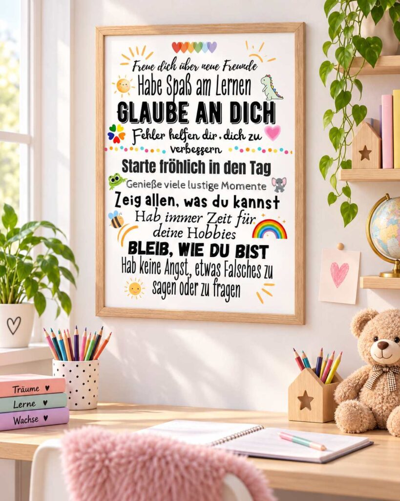 Motivationsposter für Kinder