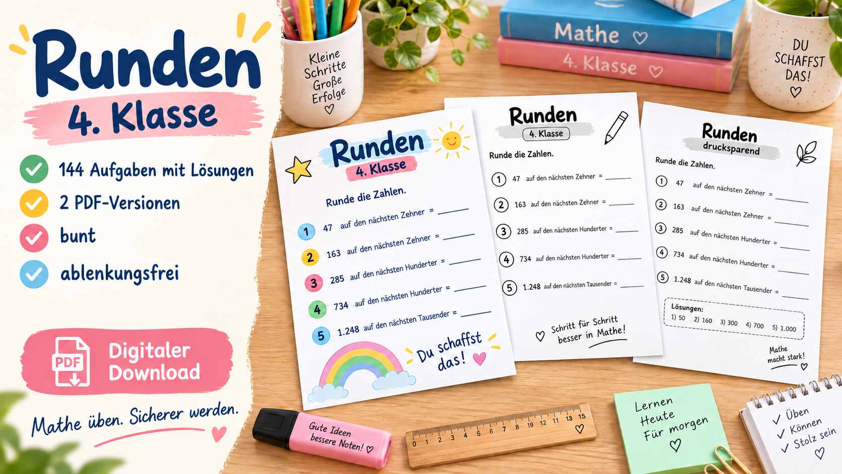 Mathe Übungsblätter 4. Klasse