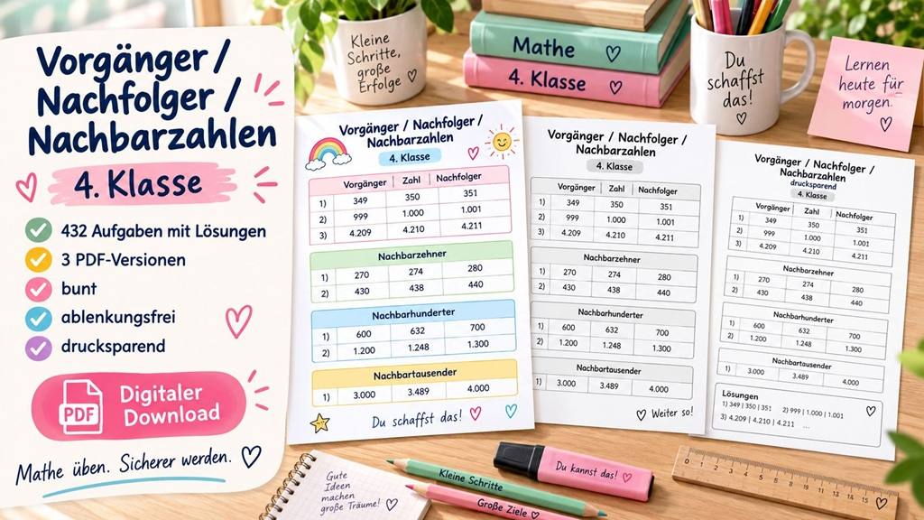 Lernmaterial Mathe 4.Klasse