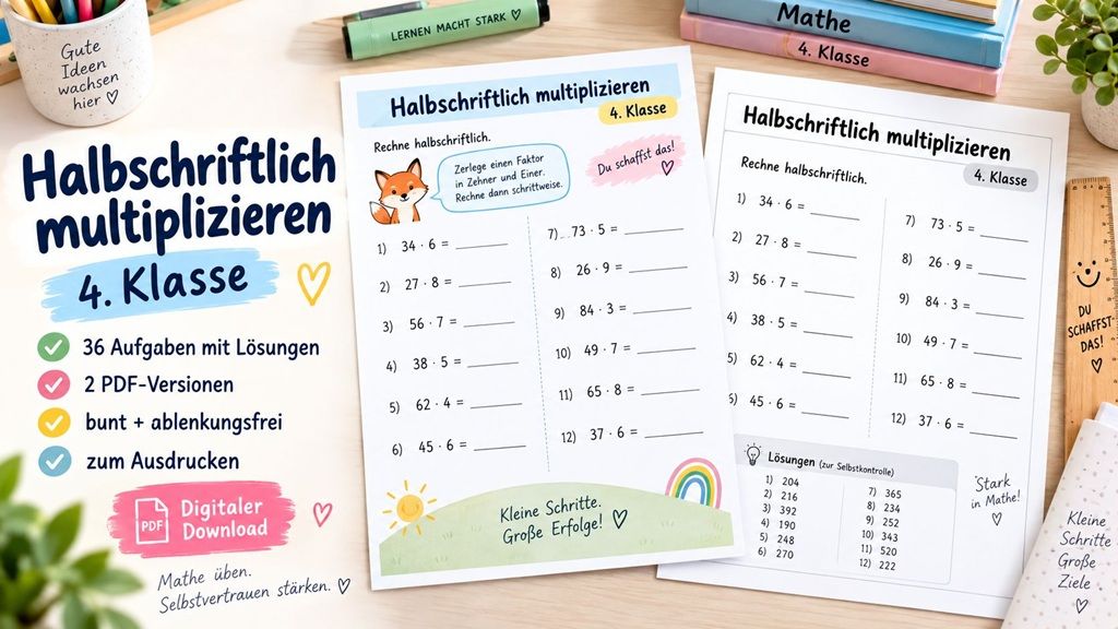 Lernmaterial Mathe 4.Klasse